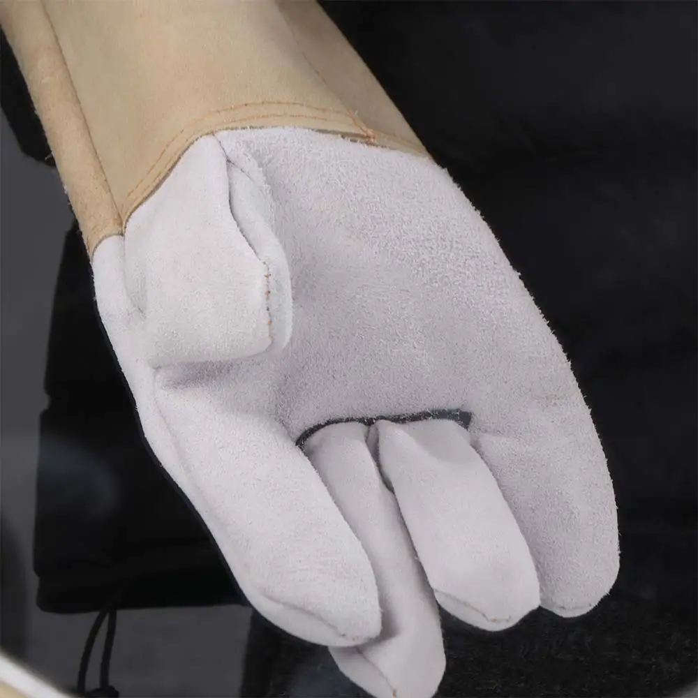 1 Pair Wear-Resistant Welding Gloves Cut Resistant Thorn Proof Protective Gloves Heavy Duty Heat Resistant Work Gloves