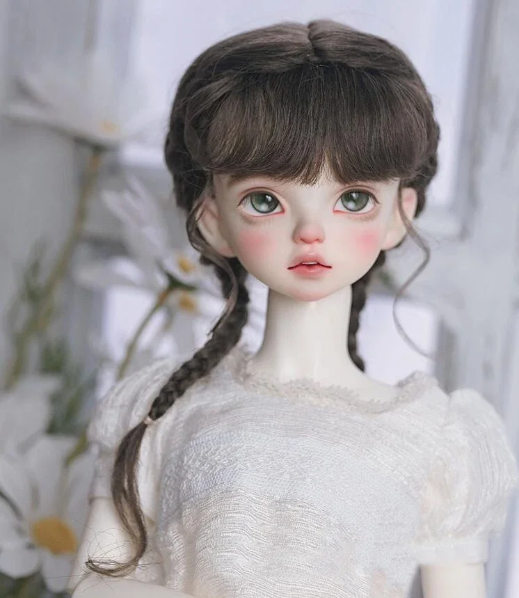 D04-A970 children toy BJD DD SD MSD  1/4 1/6 doll Accessoriess wig Fish bone fried dough twist braid mohair 1pcs