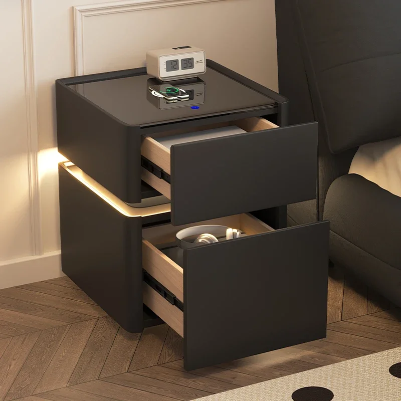 Living Room Nightstands Drawers Comfortable Wooden Economic Writing Desk Smart Bedside Table Unique Nachttisch Furniture