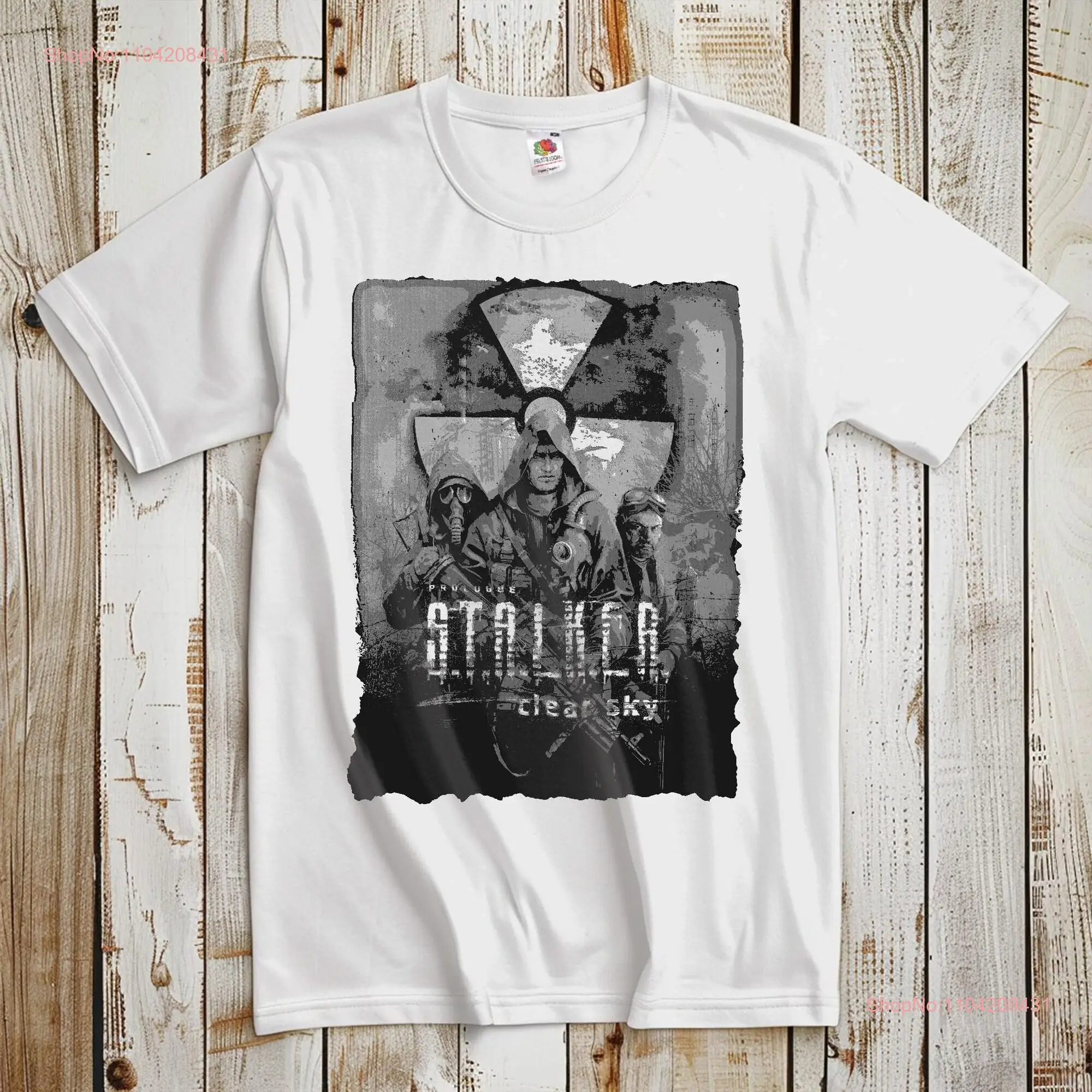 Clear Sky V2 S T A L K E R Camiseta clásica para videojuegos Retro Gamer Gaming Blanco y negro Talla 5XL Mangas largas o cortas