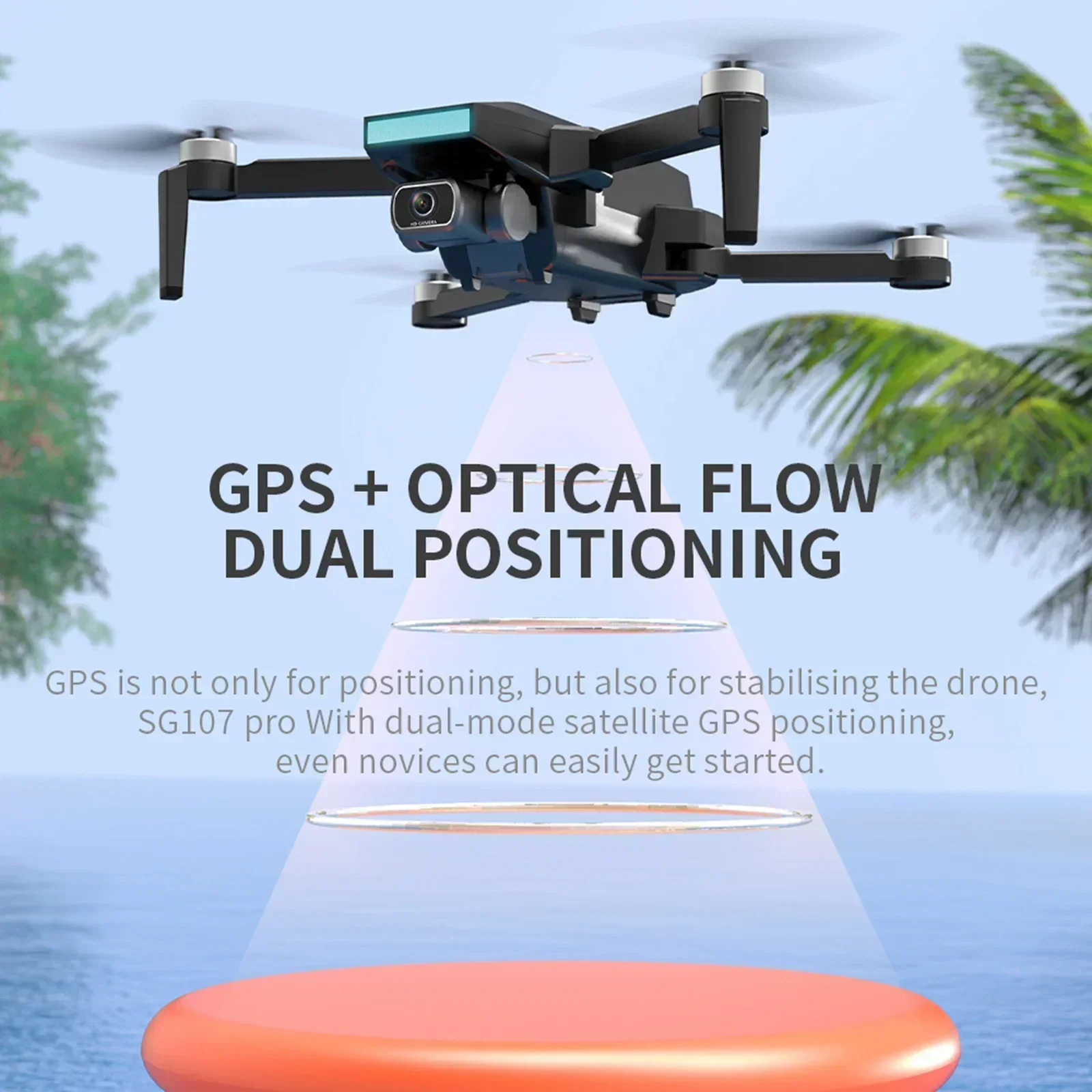 Professional Mini Dron RC Folding Quadcopter SG107 PRO Drone FPV 4K ESC Camera GPS Optical Flow 5G WIFI Foldable RC Helicopter