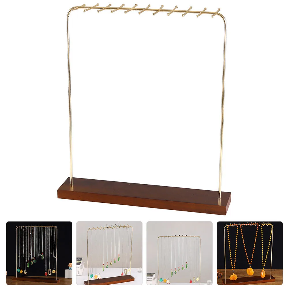 

Necklace Display Stand Household Jewelry Organizer Earring Bracelet Watch Holder Compact Design Bright Surface