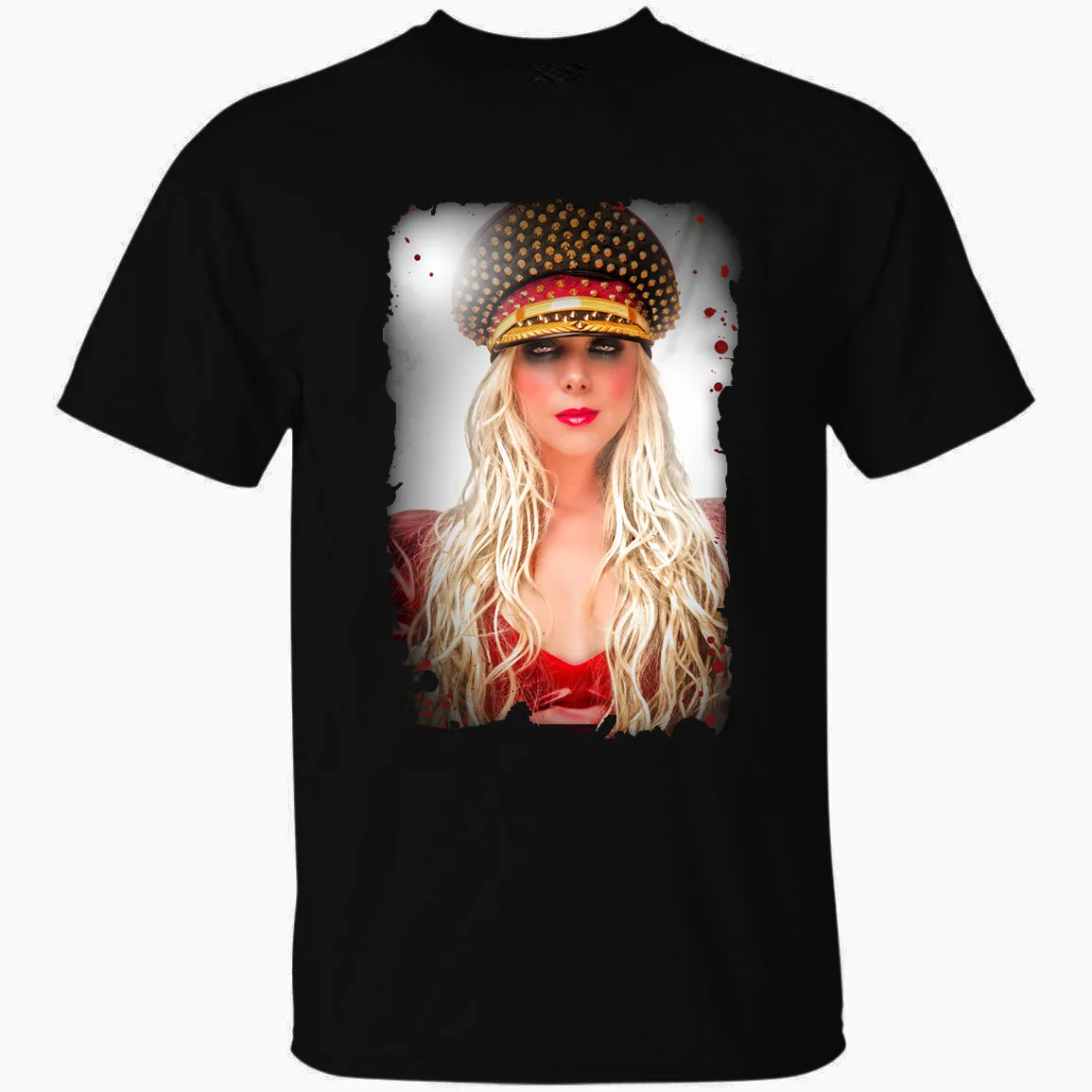 

Черная тяжелая хлопчатобумажная рубашка унисекс Maria Brink в этот момент J958