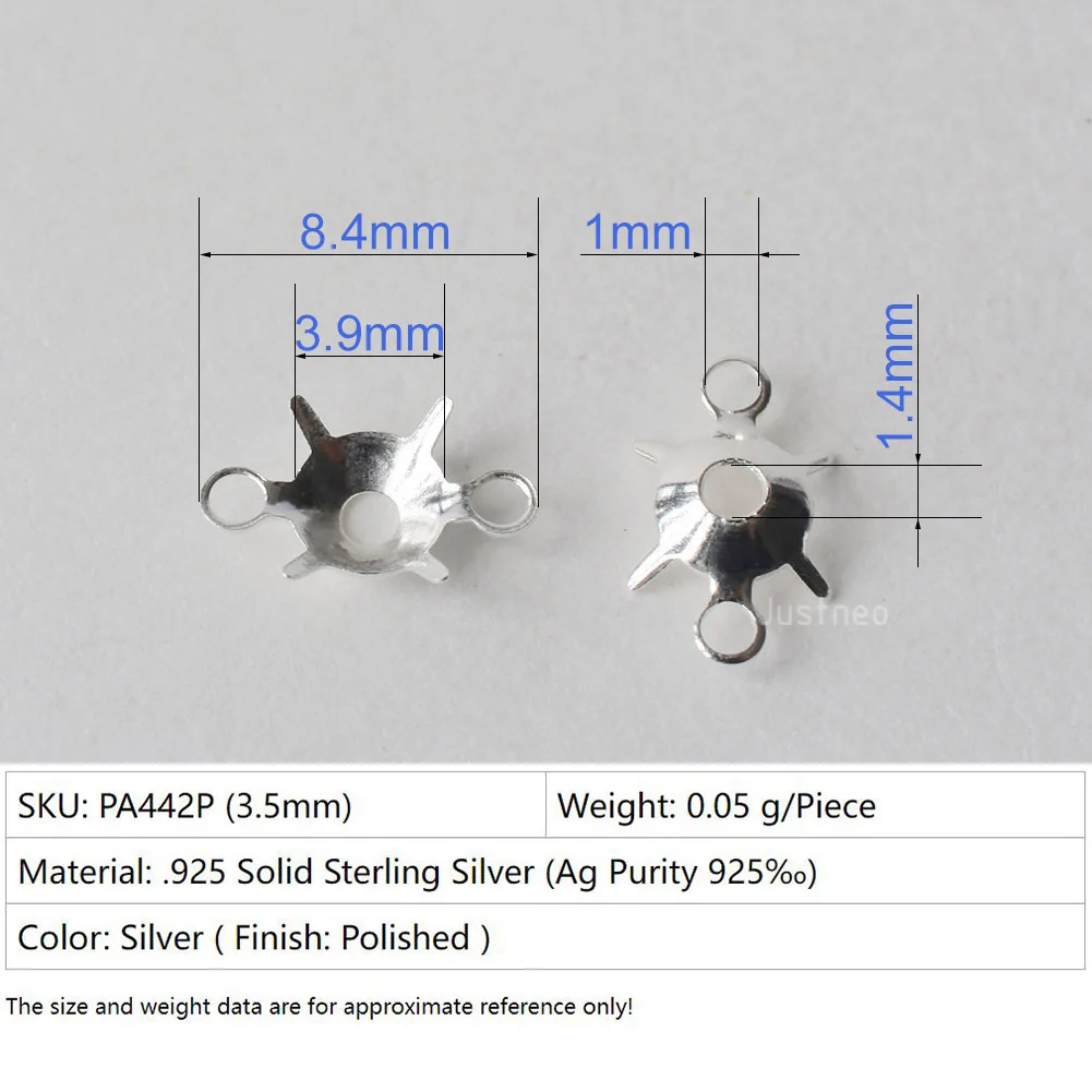 925 Sterling Silver CZ Link Connector Component blanks Settings With Double Loops for Jewelry Making Findings - Image 4