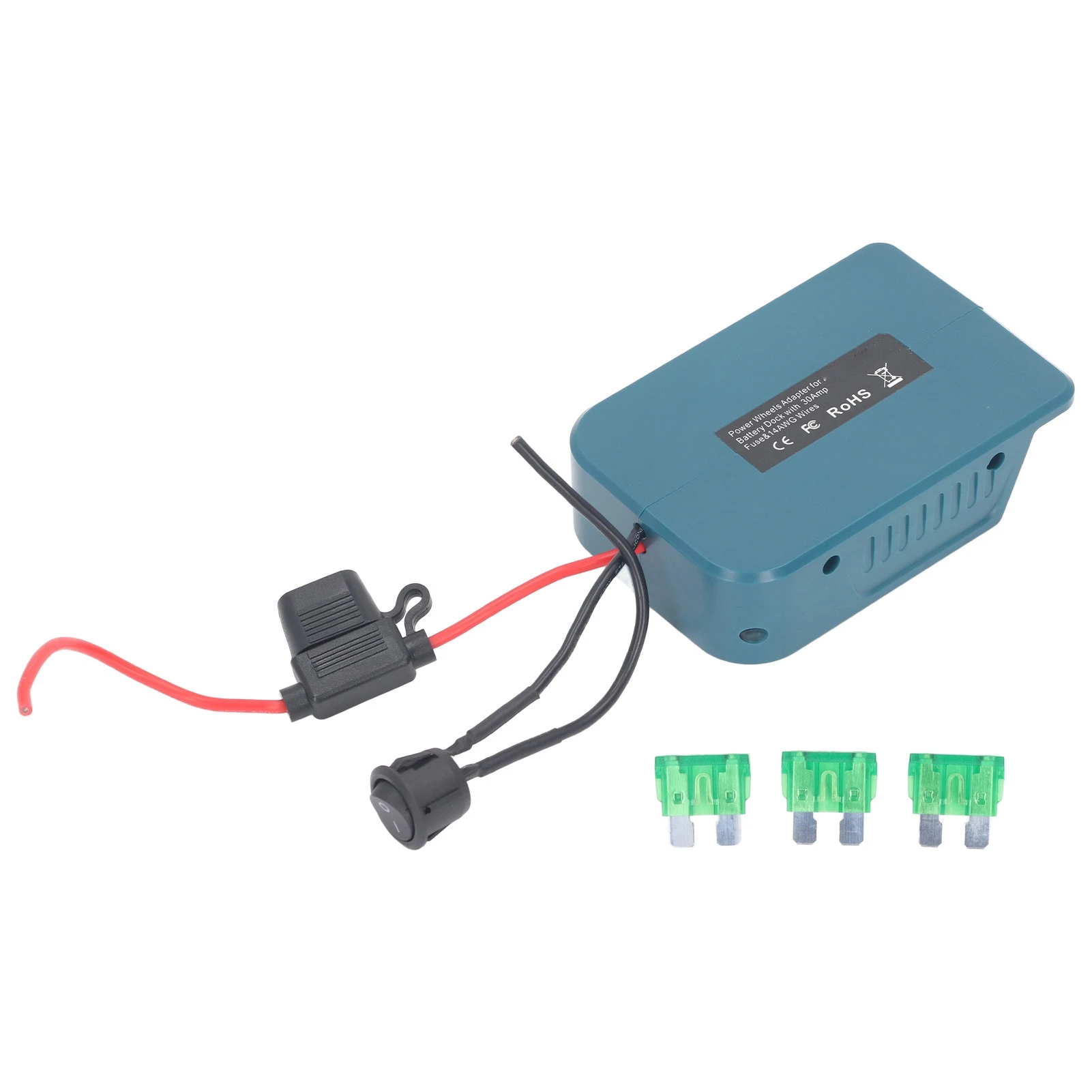 

Battery Adapter 14 Gauge Wire 30A Fuse Power Converter Tool Adapter for 40V Lithium Battery