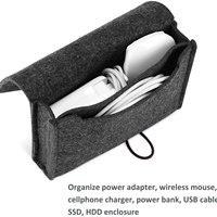 Power Adapter Case Storage Bag Felt Portable Electronic Accessories Storage Bag Portable USB Travel Cable Organizer Electronic