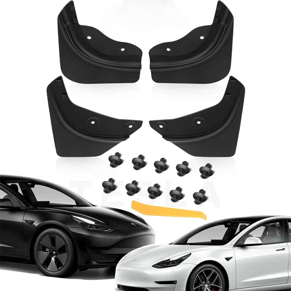 

BEVO Mud Flaps for Model Y 3 Highland 2017-2024 Upgraded Mud Guards No Drilling Splash Mudflaps Front Rear Fenders Accessories