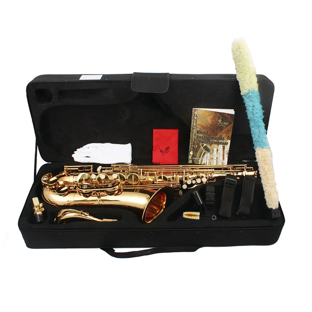 SLADE Tenor Saxophone Brass Body Bb Sax Professional Saxfone Woodwind Instrument with Case Reeds Gloves Parts & Accessories