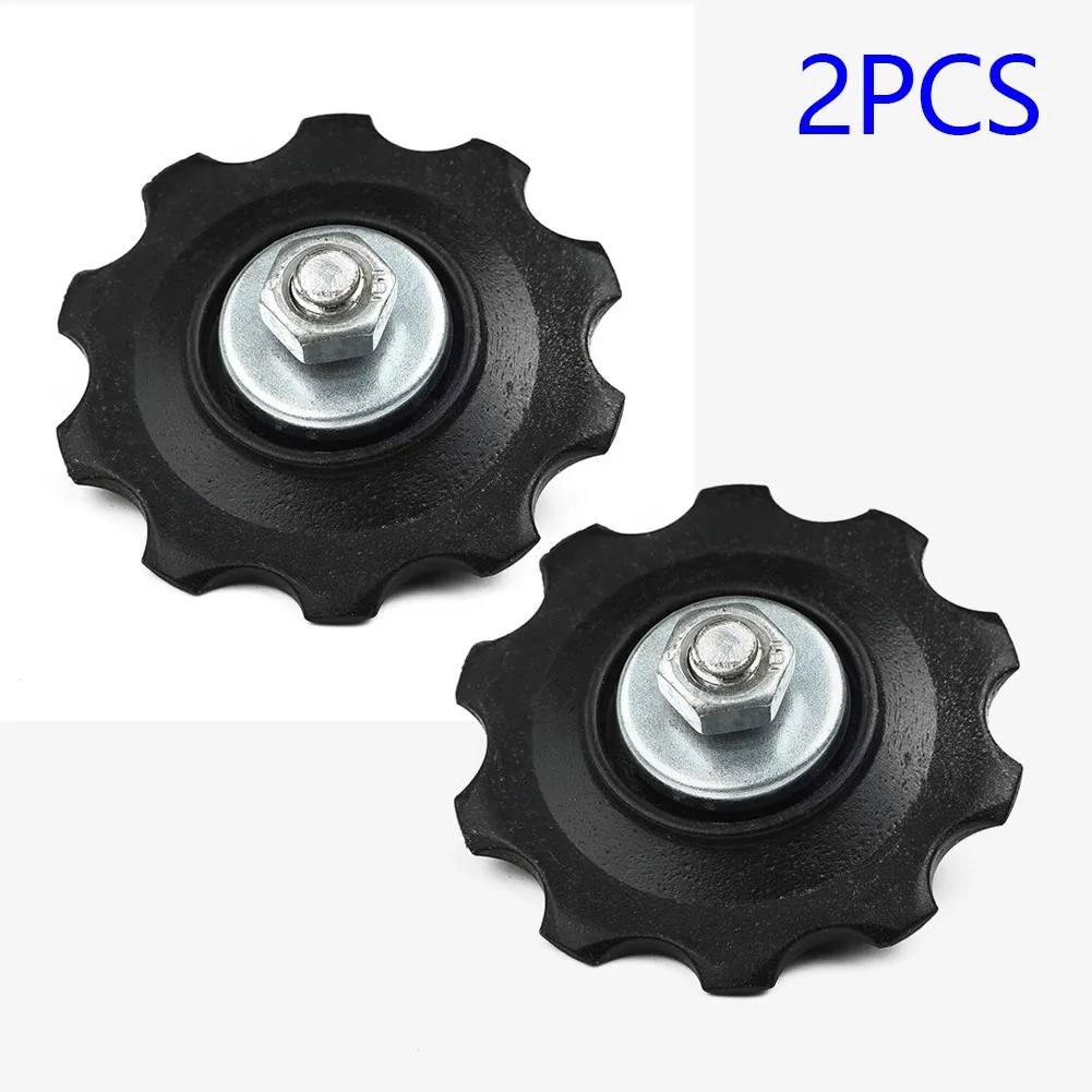 2PCS Bike Rear Derailleur Pulley Set Bicycle Wide Narrow Tooth Guide Wheels Support 6-7 Speed Plastic Road Bike Guide Roller