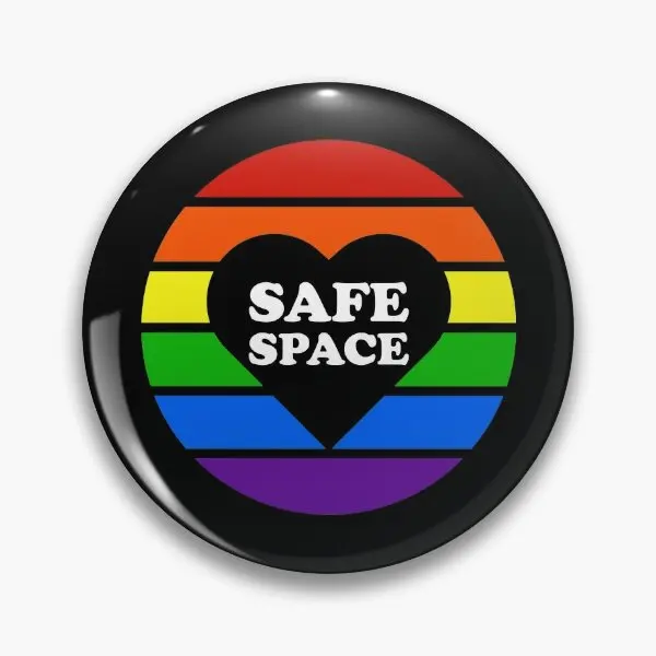 Lgbtq Sign Safe Space Equality  Soft Button Pin Badge Decor Lapel Pin Fashion Clothes Lover Jewelry Creative Hat Metal Collar