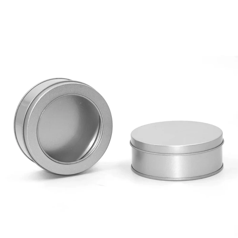 9*2CM Mini Aluminum Tin Jars Metal 50ml Empty Cosmetic Cream Lip Balm Gloss Face Care Eye Packaging Make Up Organizer 2025