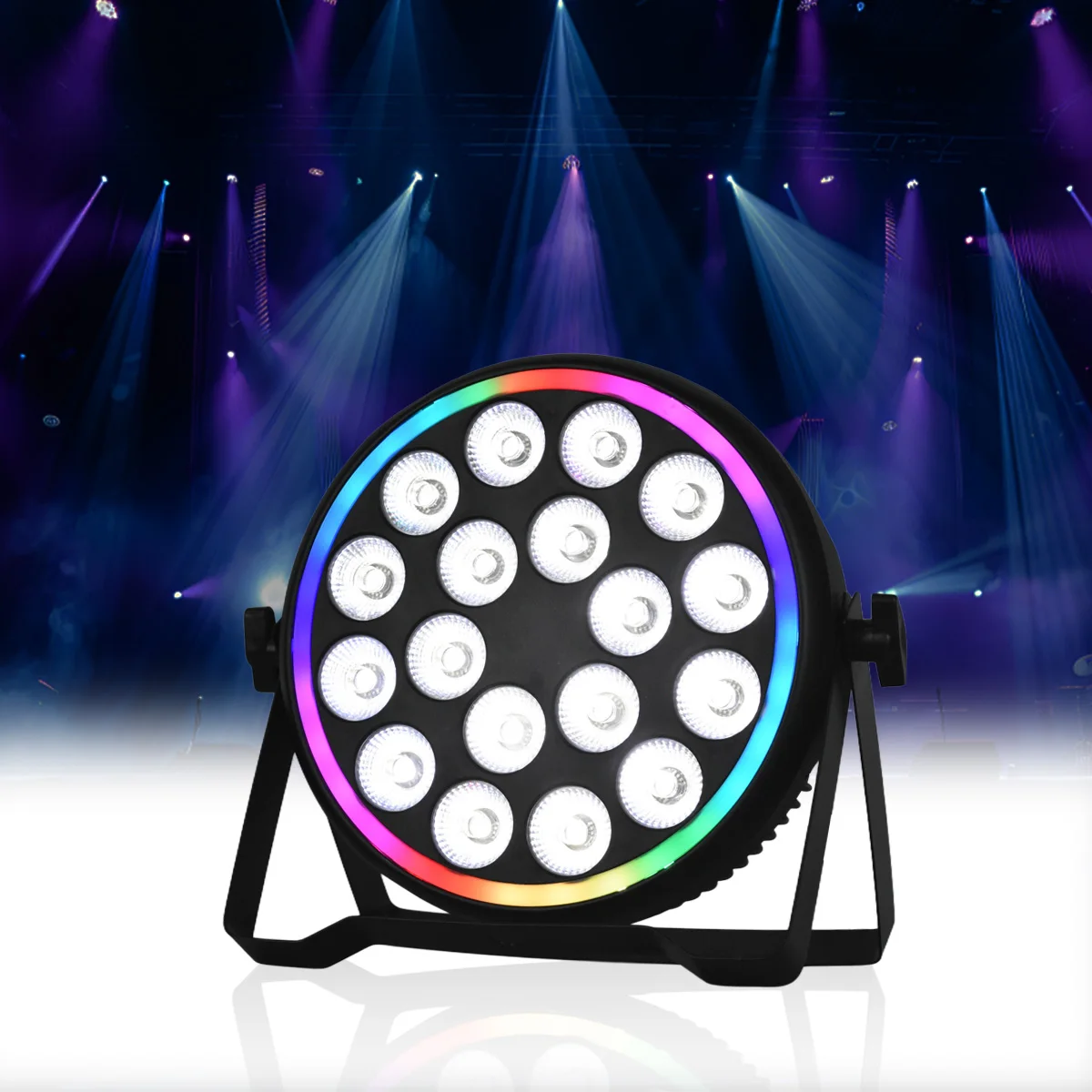 18 PCS 4IN1 + Colorful Light with Strobe Gradient Auto Sound Aperture Effect Master-Slave DMX Mode for Stage Disco Party DJ Bar
