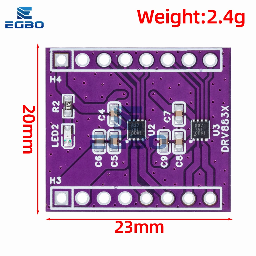 DRV8837 1 Channel and 2 Channels DC H-Bridge Motor Driver Module 1.8A Stepper Motor Driver Board