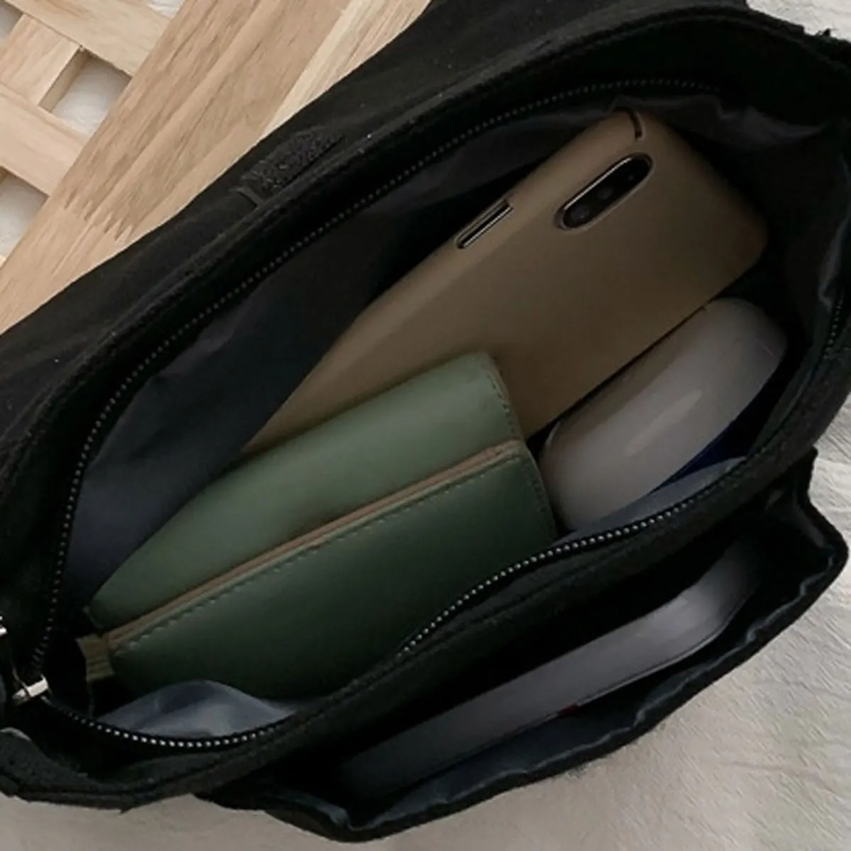 Torba na ramię z materiału żeglarskiego, w stylu koreańskim, oryginalna torba crossbody Suefeng dla uczennic. — zdjęcie 4