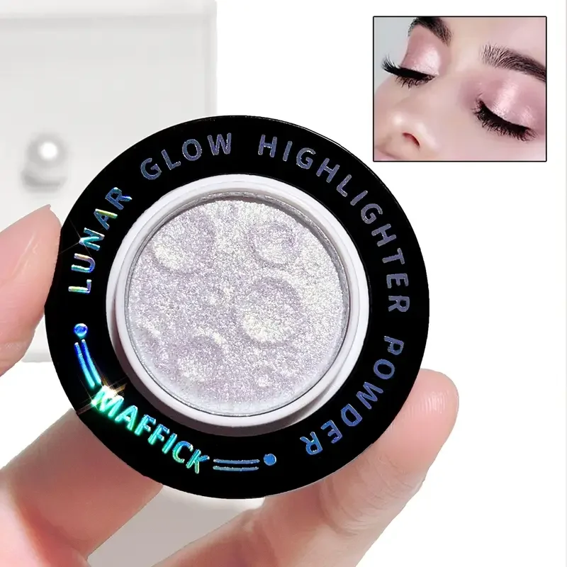 3-Color Planet Highlight Powder, Flashing Pearl Fine Shimmer High-Color Eye Shadow, Waterproof Natural Daily Highlight Eyeshadow