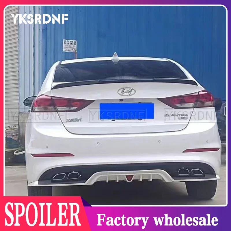 

Спойлер для Hyundai Elantra 2016 2017 2018 2019, АБС-пластик, задняя крышка багажника автомобиля, спойлер на крыло, воздушное покрытие, внешние детали, аксессуары