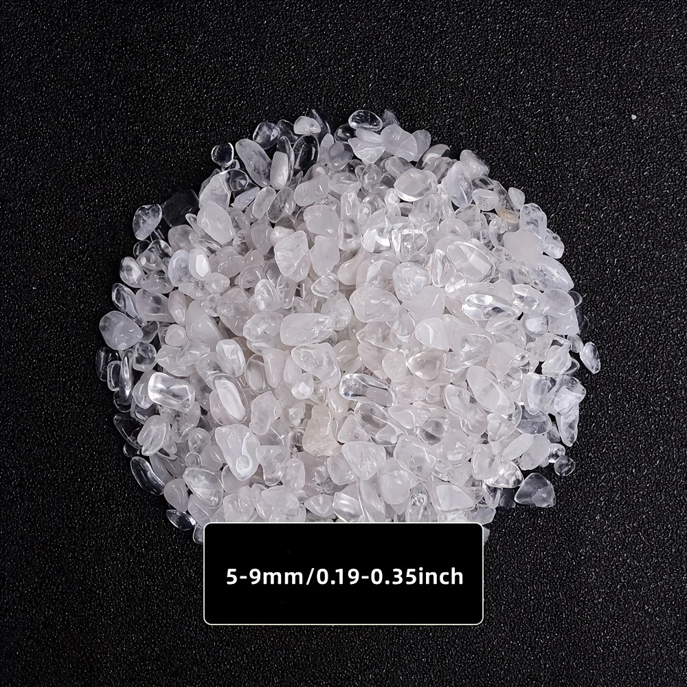 Natural White Crystal Crushed Stone Clear Quartz Chips Demagnetization stone Home Garden Holiday Decorations