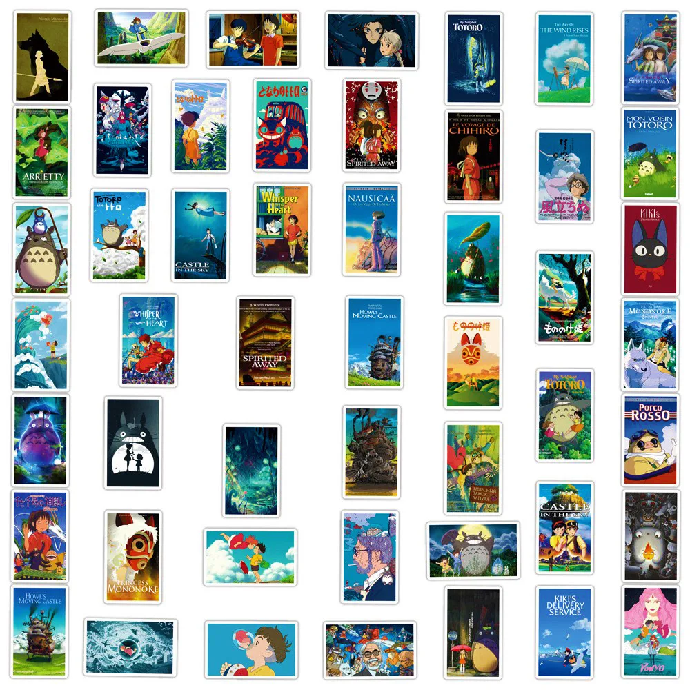 100 قطعة ميازاكي هاياو ملصقات حماسي بعيدا الكتابة على الجدران ملصقات دراجة سيارة كهربائية محمول ملصقات الأمتعة مقاوم للماء