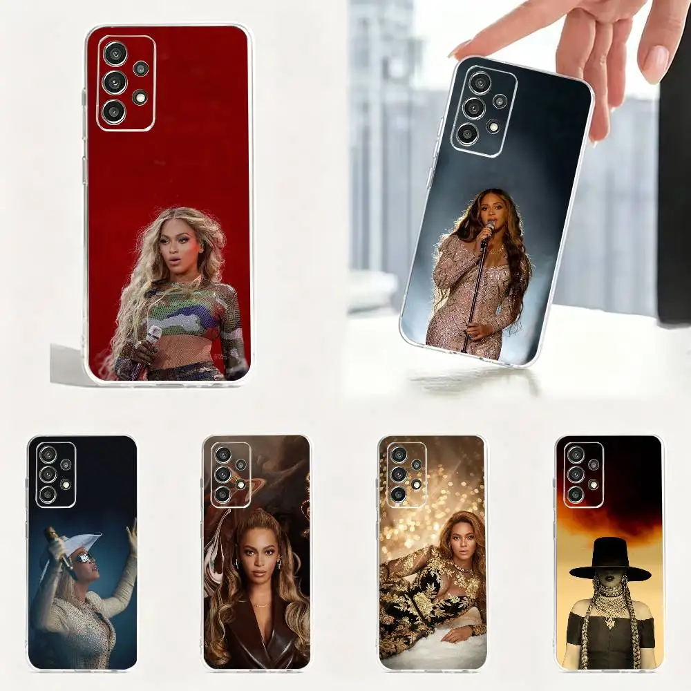 Popular female singer B-Beyonce  Phone Case For Samsung Transparent Soft Case S25,S24,S21,S22,S23,S30,Ultra,S20,Plus