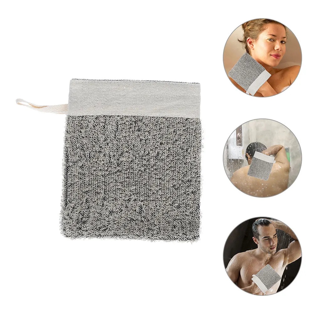 

3Pcs Soap Saver Bag Exfoliating Sisal Drawstring Pouch Shower Bath Foaming Soap Mesh Holder Soft Reusable Dead Skin Remover Grey