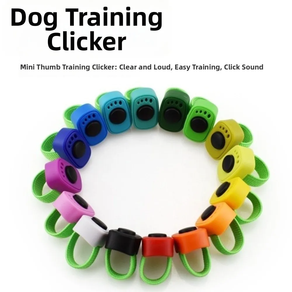

Professional Dog Thumb Training Clickers Mini Finger Ring No Battery Pet Clicker Trainer Lightweight Obedience Rattle Trainer