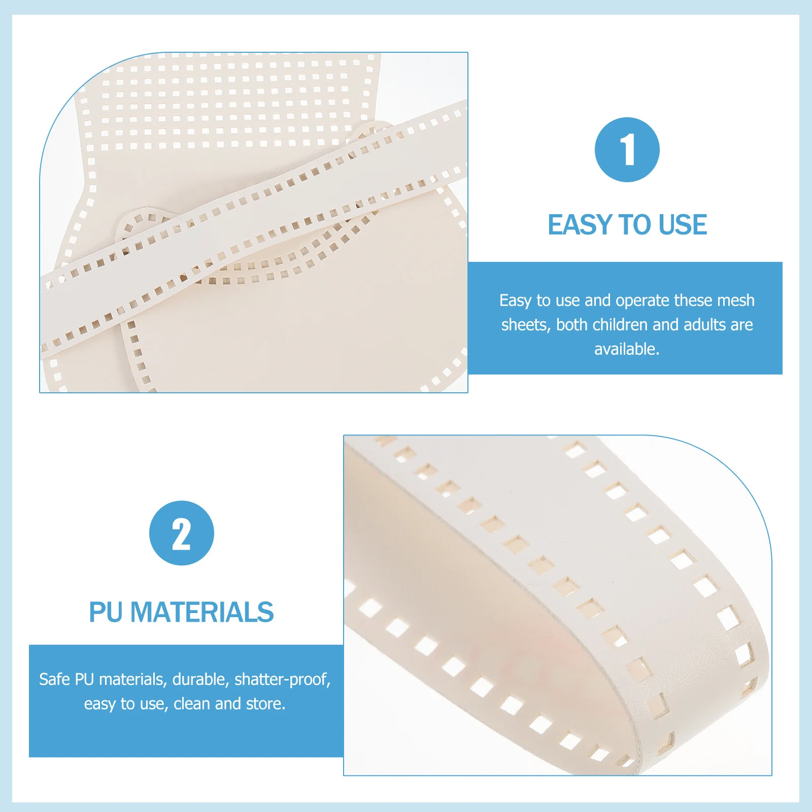 

1Set PU Mesh Sheets DIY Bag Making Plate Clear Hole Bag DIY Grid Sheet Crochet Knitting Weaving Board for Craft Embroidery