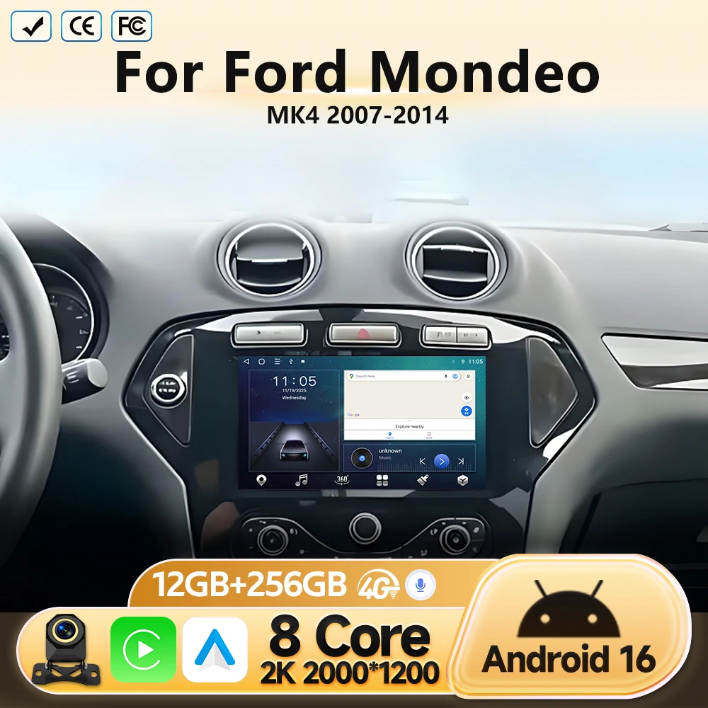 

Car Radio For Ford Mondeo MK4 2007-2014 Multimedia Video Player Stereo GPS Navigation Android 16 WIFI BT Head Unit No 2din dvd