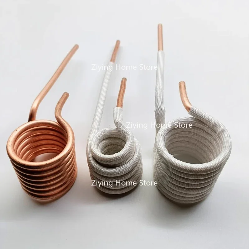 1PC ZVS COIL T2 ทองแดงเหนี่ยวนําหลอดความร้อน 6 มม.Quenching Tapless หัว DIY