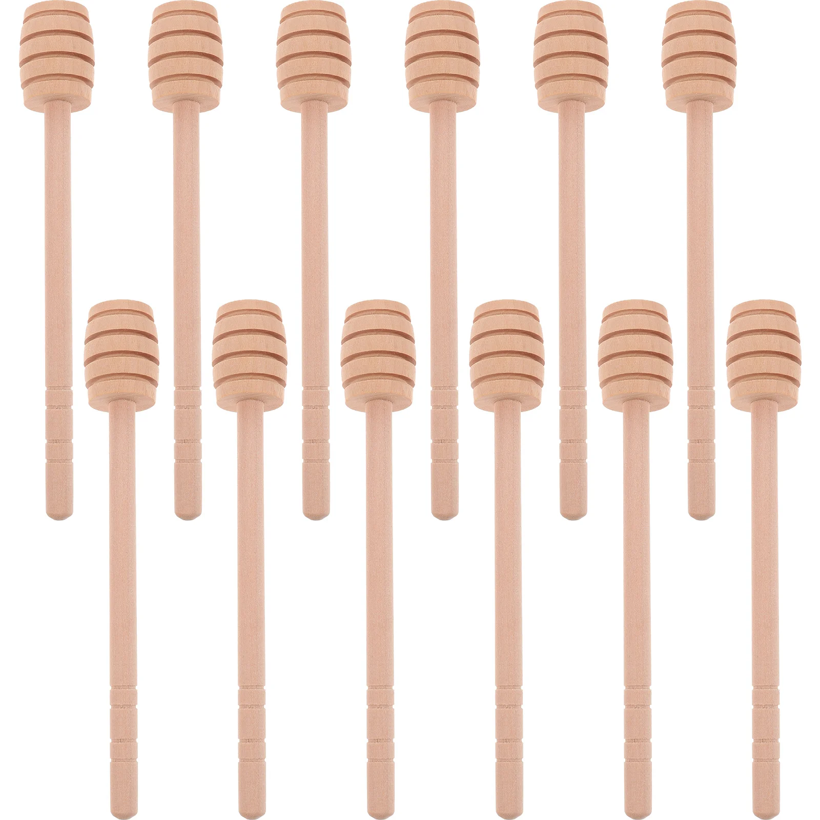 

12 Pcs Honey Pot Blender Jam Drizzle Spoon Wood Jar Dipper Wooden Dippers Stirring Rods