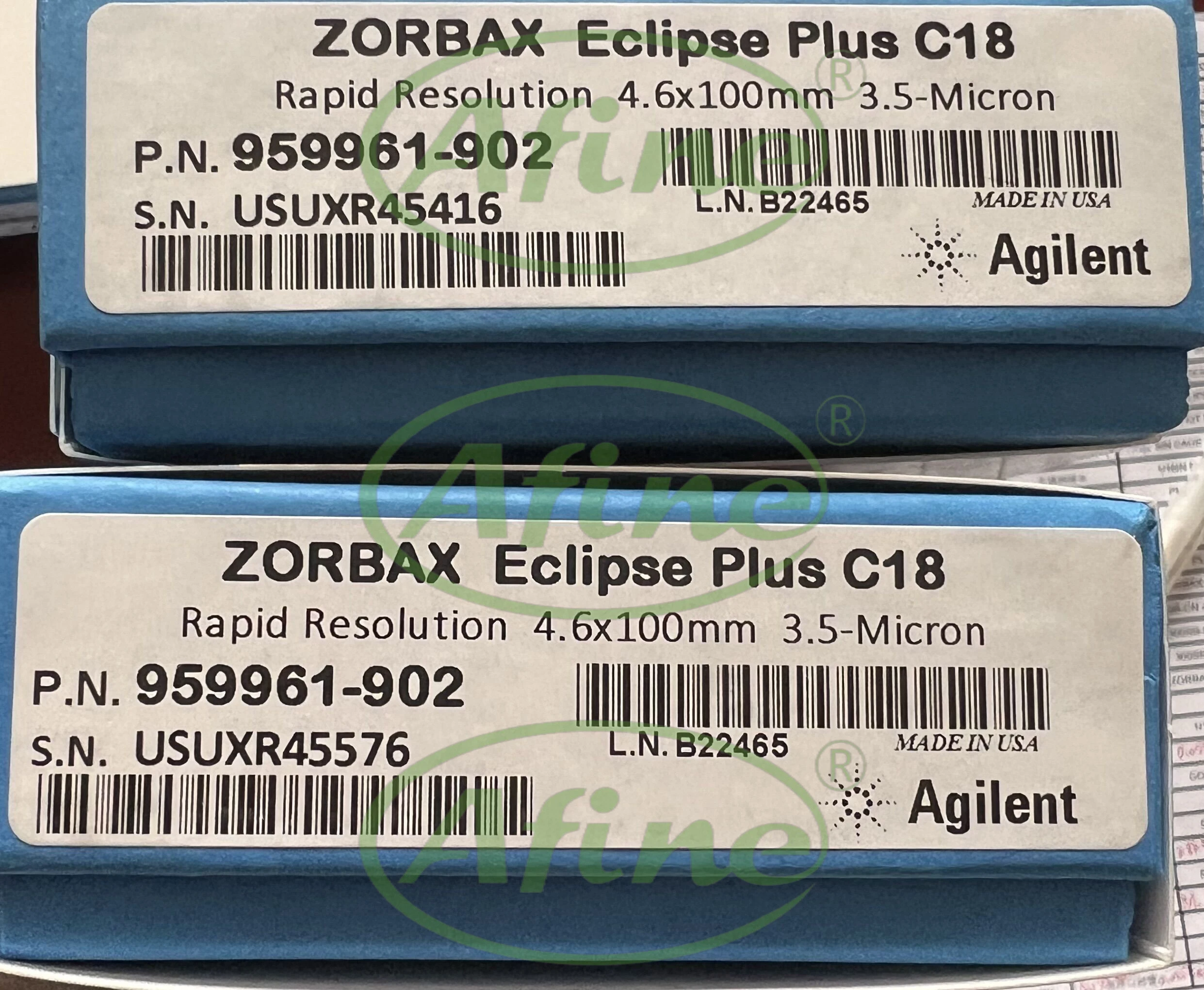 

AFINE Agilent,959961-902,ZORBAX RR Eclipse Plus C18 Column, 4.6 x 100 mm, 3.5 µm.