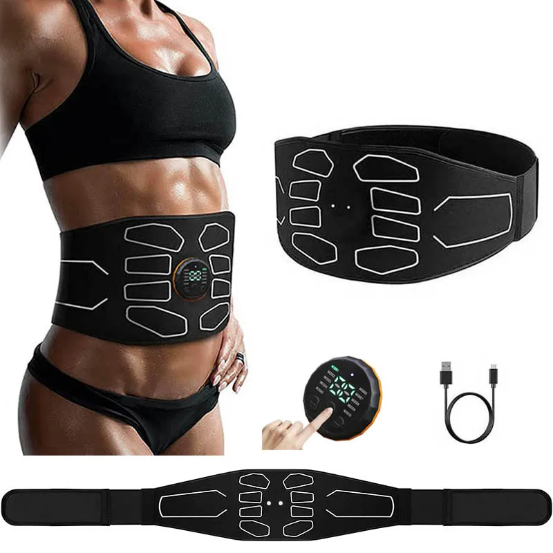 Muscle Stimulator Toner Abdominal Training Belt Ab Trainer For Belly Waist Massage Equipment