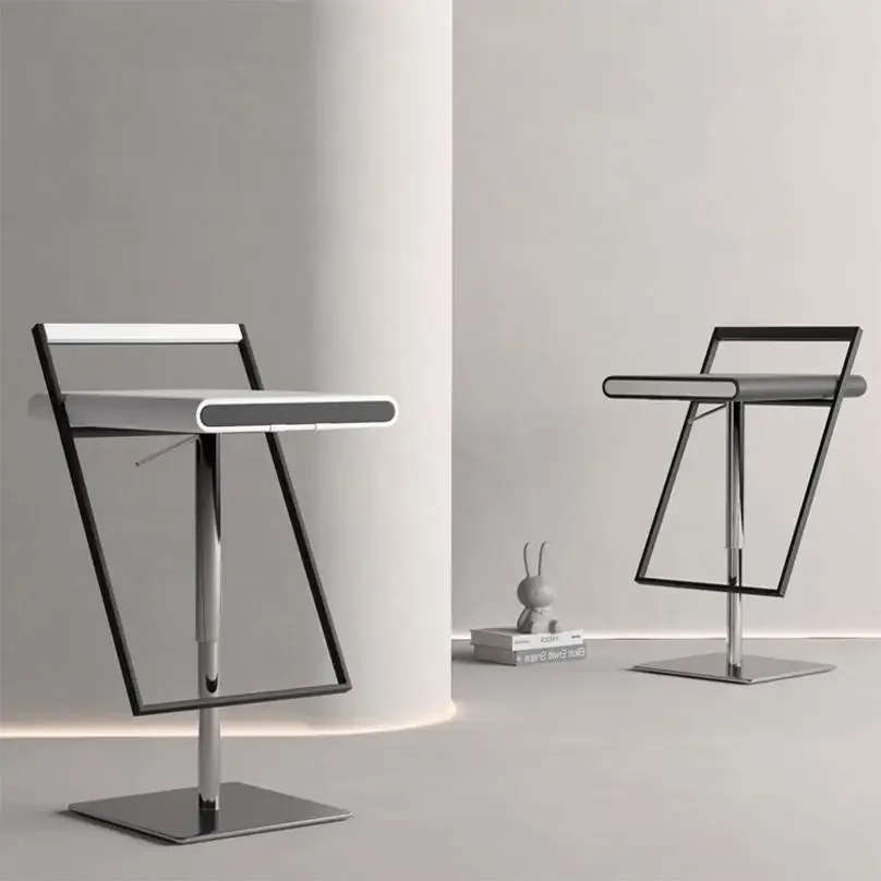 

Luxury Swivel Bar Stools Adjustable Height Counter Height Breakfast Bar Stools Modern Unique Sturdy Barhocker High End Furniture