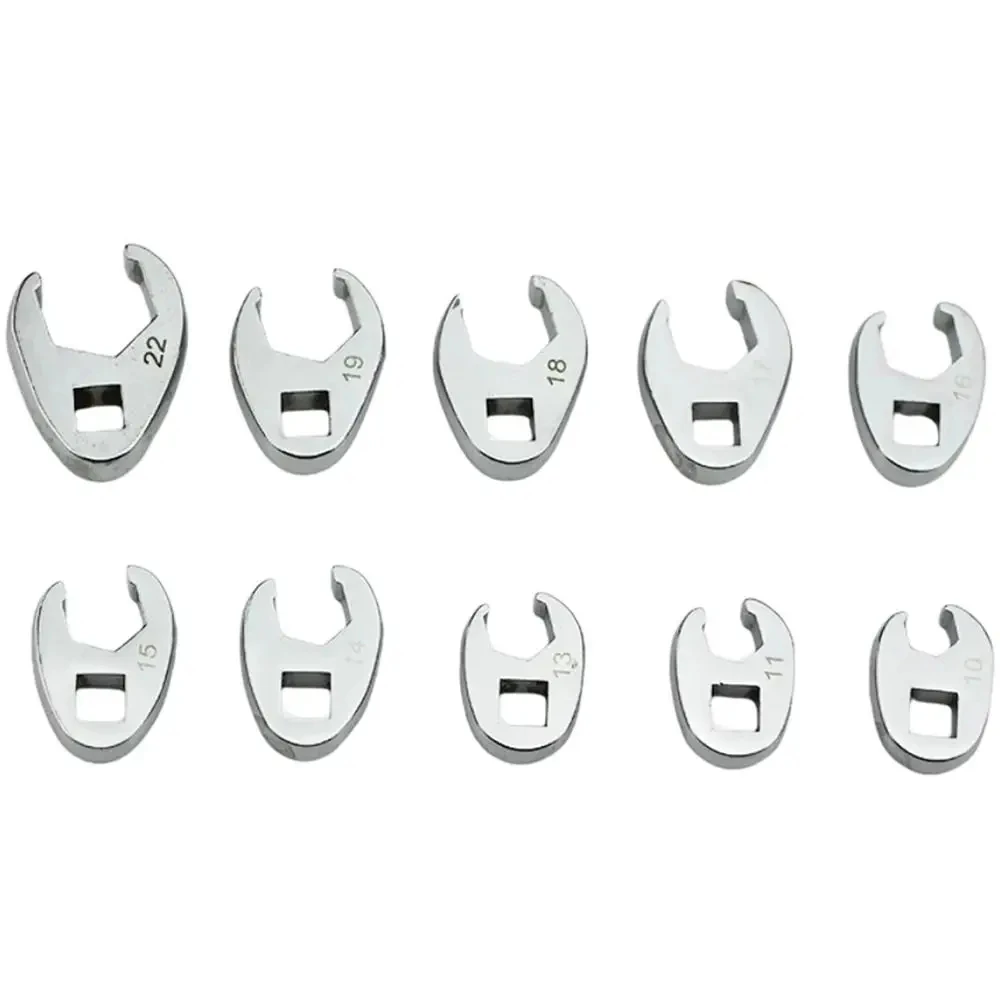 10 Stück/Set 10-22mm Schwalbenschwanzschlüssel Metrisch 3/8 Zoll Antrieb Offener Schraubenschlüssel Kohlenstoffstahl Hornschlüsselkopf – Detail 6