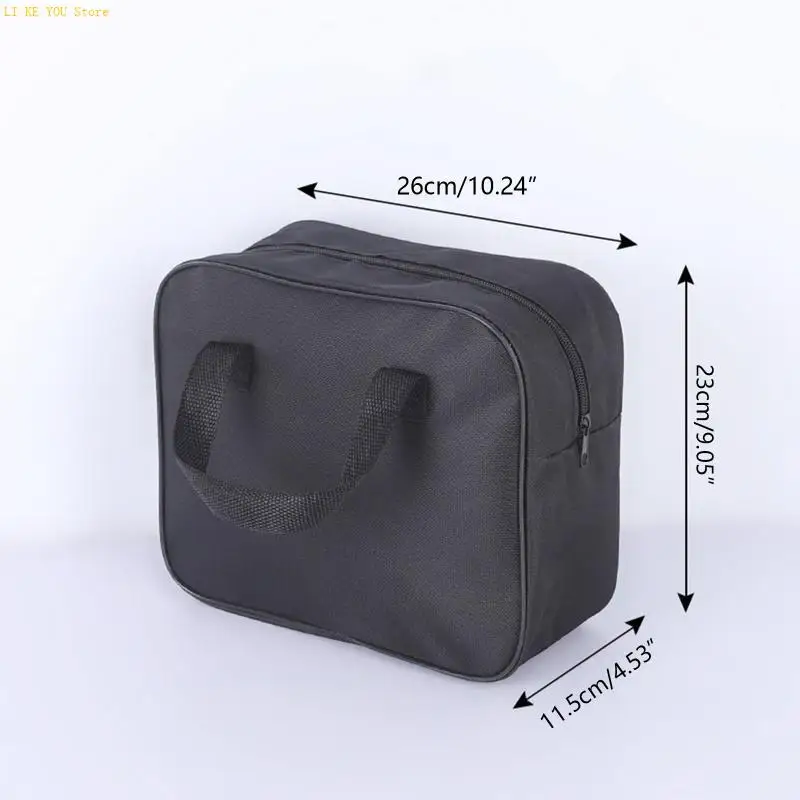 W3JEツールバッグオーガナイザーMuti-Purposeハンドバッグ大きな開いた口ストレージツールバッグブラック