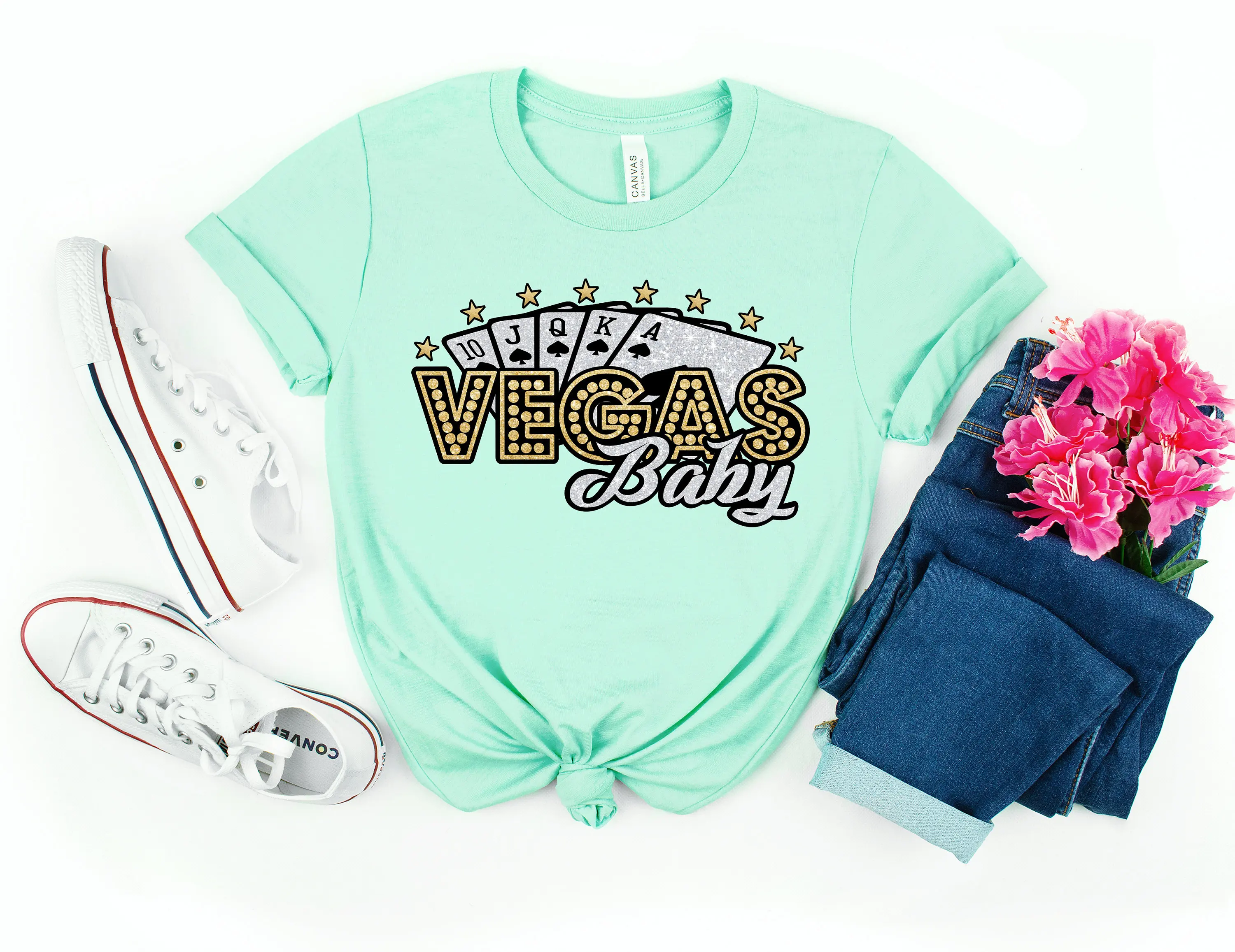 Las Vegas T Shirt Nevada Girls Trip Baby Casino