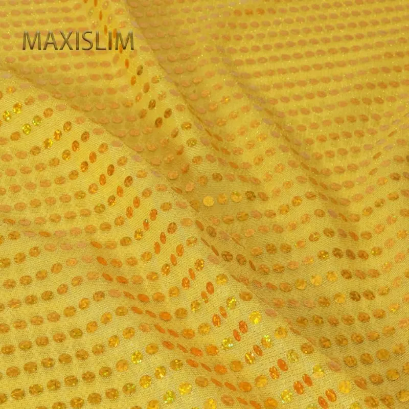 Fashion Sparkling 6MM Mesh Sequin Fabrics 28 Colors For Dress Tablecloth Wide：100CM