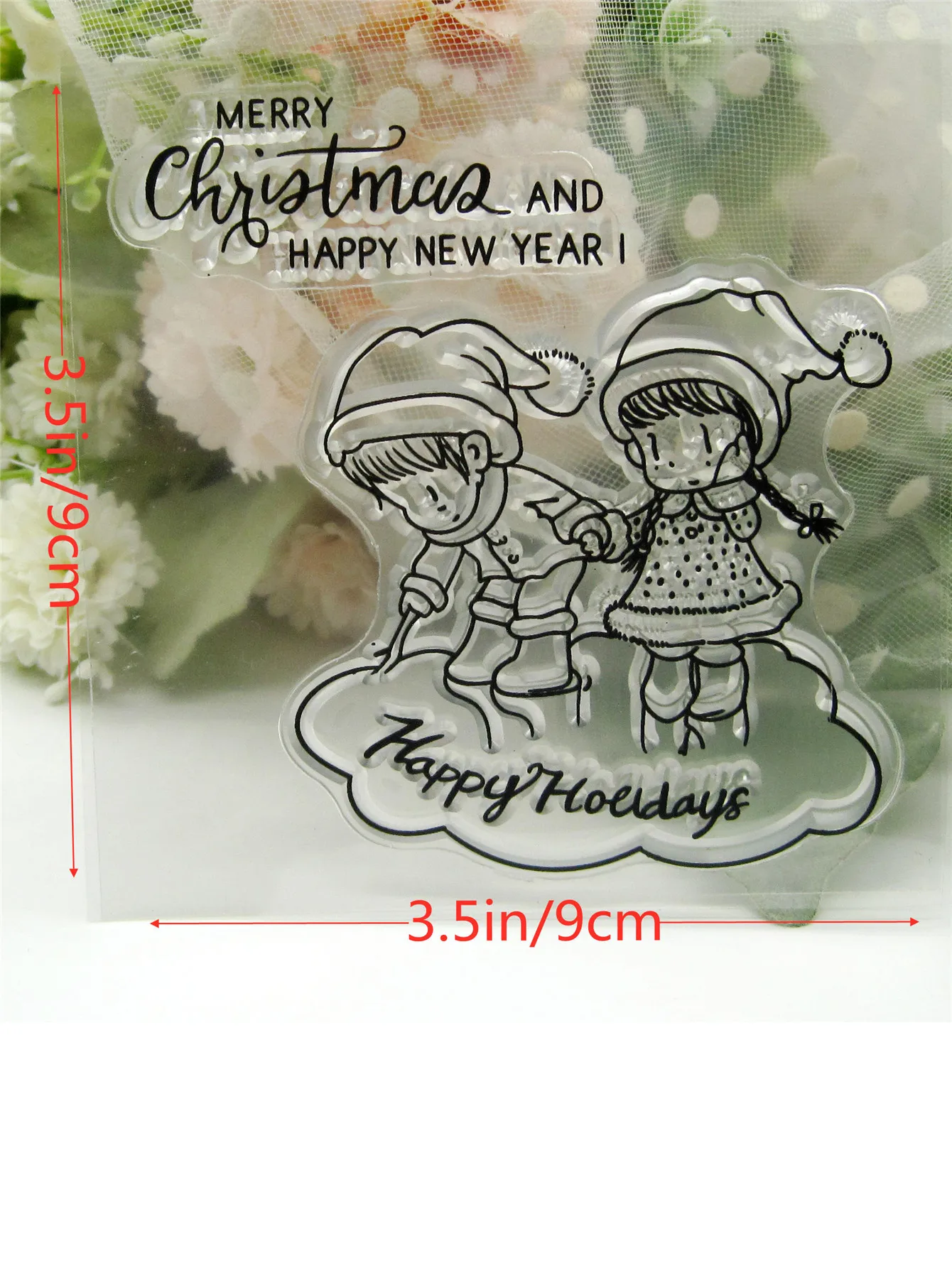 CustomClearSnow-Transparent Silicone Rubber Stamp, Metal Die Sheet Cling, DIY Scrapbooking, Cute Pattern, Photo Album, Christmas