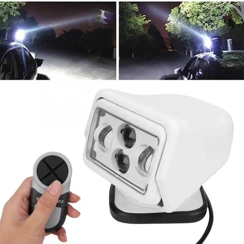 LED Search Light,60W 12V24V Remote Control 360 Degree Rotary,for Truck Off-road 4X4 Boat,Spotlight,Outdoor Working Camping - view 4