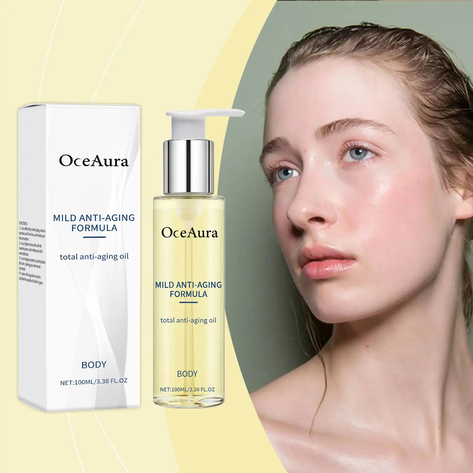 OceAura Skin Care Oil Firming Skin Oil Moisturizes And Nourishes Skin Hydrates And Moisturizes Delicate Pore Essence Oil 3pcs