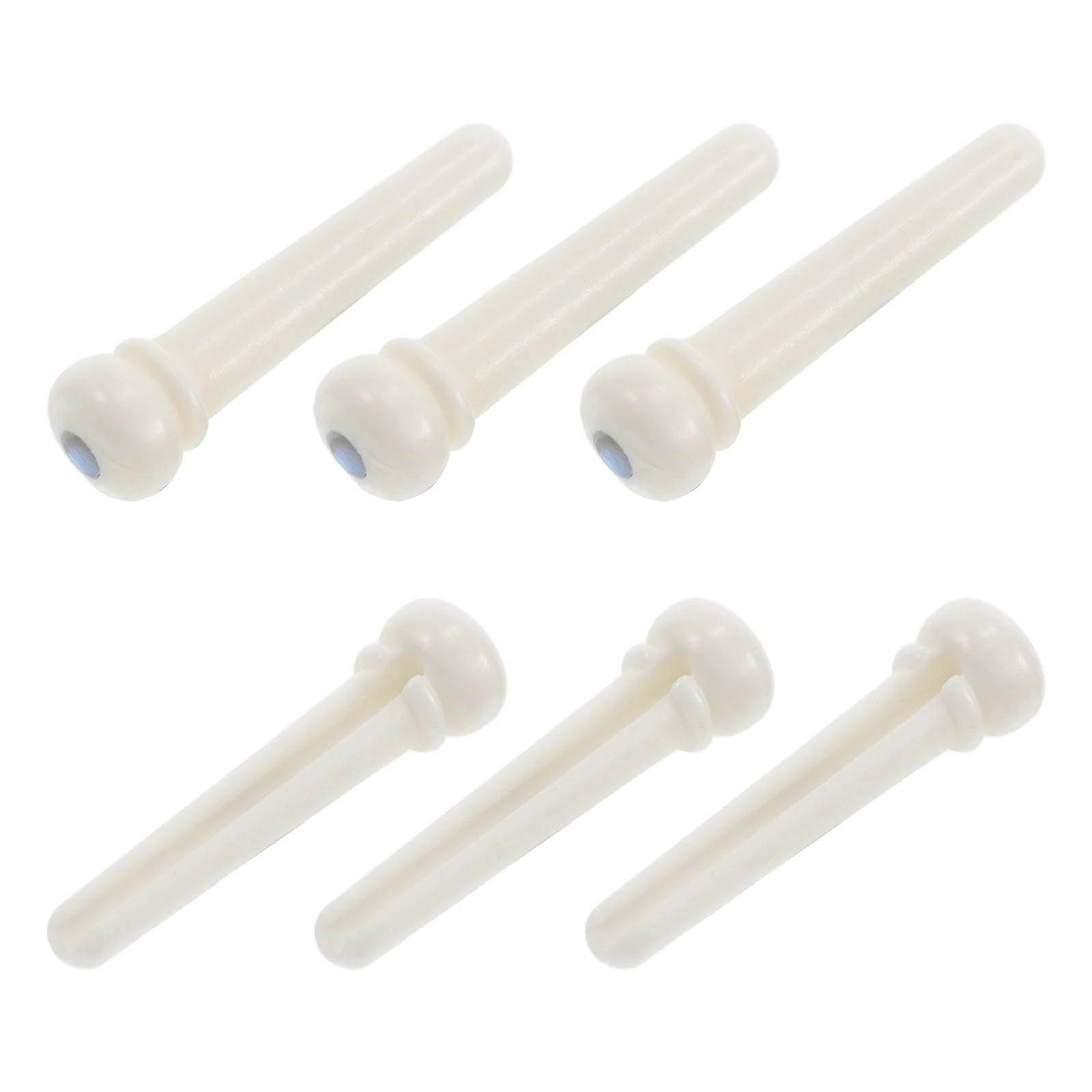 

6 Pcs Bone String Pegs Acoustic Guitar Components Shell Inlay Pins Replacement BF White 05 3 0 Diameter 5 1 Durable Material