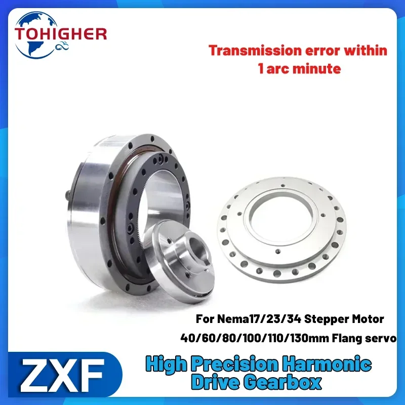 Präzisions-Harmonic-Antriebsgetriebe für Nema 17/23 Stepper 40–130 mm Servomotoren, kompakte Laserschneidkopfpositionierung mit hohem Drehmoment