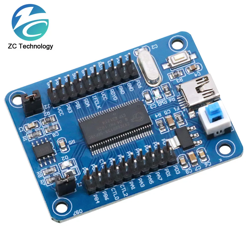 official IEZ-USB FX2LP CY7C68013A USB core board development board USB logic analyzer I2C serial and SPI high quality In stock