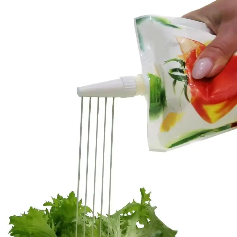 【H】3Pcs/Set Kitchen Ketchup Squeeze Bottle Plastic Syrup Dispenser For Ketchup/Salad/BBQ Sauce Squeeze Bottle Nozzle Accessories view 3