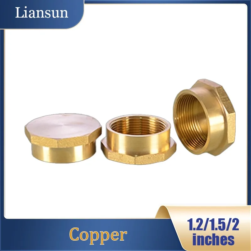 

1.2/1.5/2-inch Brass Threaded Plugs, Caps, End Caps, Thickened Hex Flush Plugs, Water Pipe Fittings, Copper Plugs and Caps