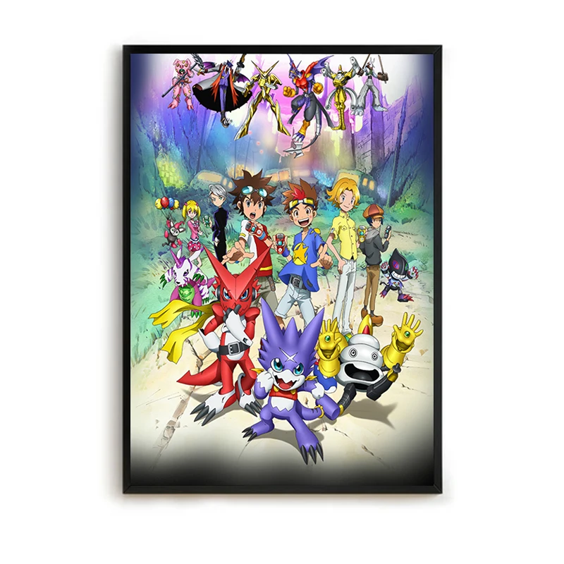 Popular Anime Digimon Poster Painting Wall Posters Room Decor Bedroom Decoration Home Decorations Decorative Paintings Art Mural