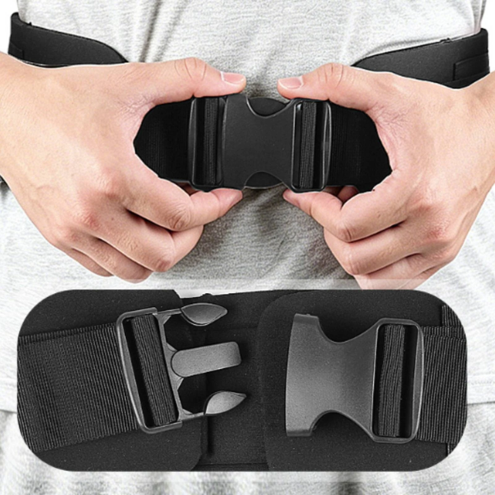 Weight Belt with Metal Rings Heavy-Duty Adjustable Weight Belt Supportive Secure for Weightlifters, Workout, Gym