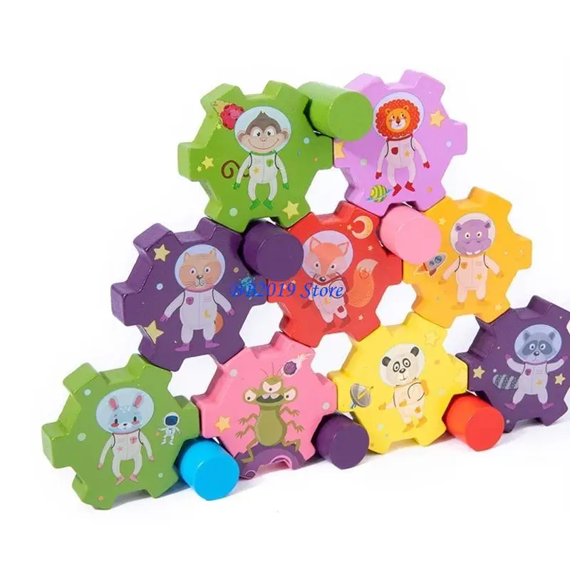 Q0KB 学習ブロックスタッキングおもちゃ木製タンブルバランスおもちゃ幼児幼稚園感覚誕生日ギフト子供のための 3 4 5