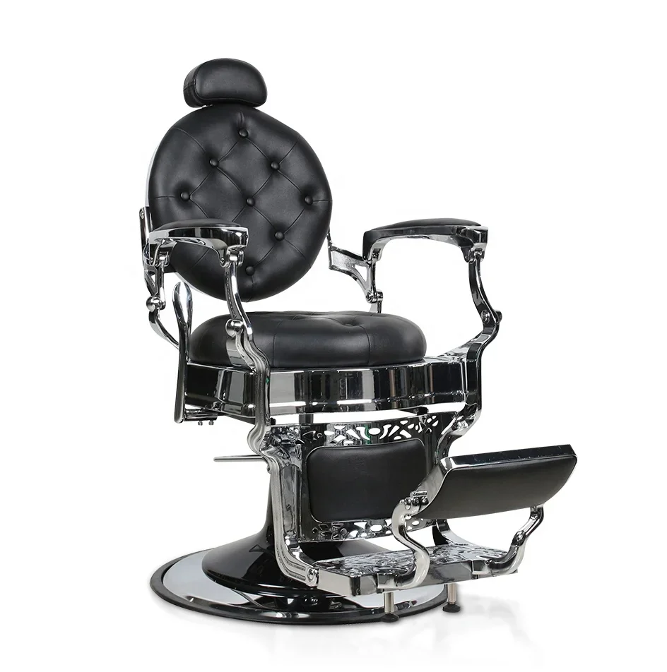 

Hydraulic Recline Barber Chair / White Barber Chairs / Luxury Barber Chairs