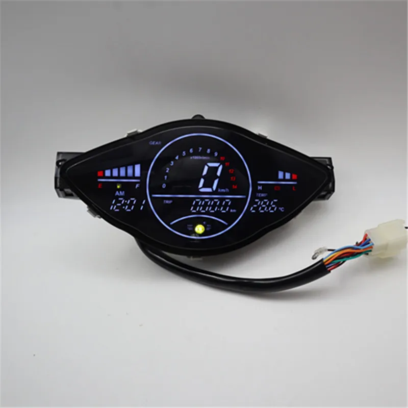 MOTOQUEEN LED Digital 2023 RPM Motorcycle Meter Speedometer Dash Panel For Honda Wave100 Velocimetro Biz125