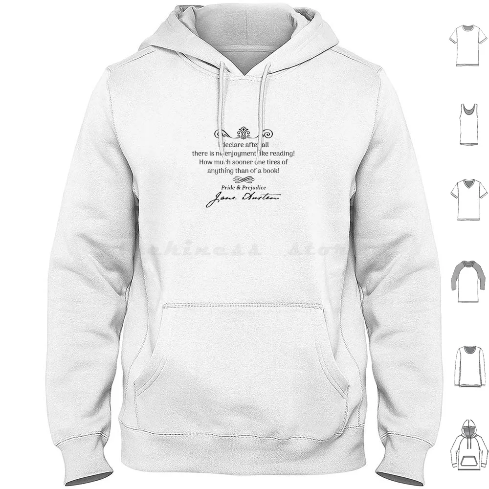 

Jane Austen Book Reading Quote Hoodie Cotton Long Sleeve Jane Austen Jane Austen Book Quote Jane Austen Reading Quote
